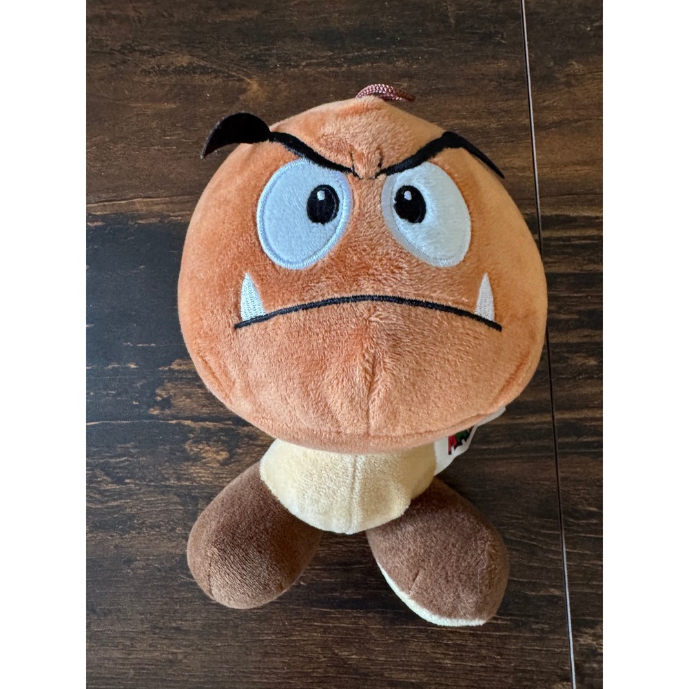Nintendo Super Mario Goomba Plush 6.5 Inch Stuffed Toy Brown Mushroom Enemy